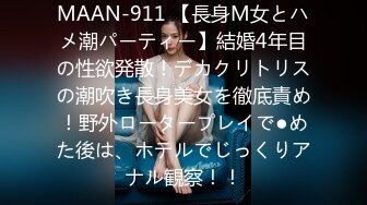 MAAN-911 【長身M女とハメ潮パーティー】結婚4年目の性欲発散！デカクリトリスの潮吹き長身美女を徹底責め！野外ロータープレイで●めた後は、ホテルでじっくりアナル観察！！