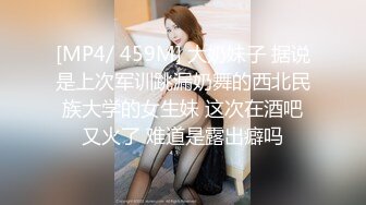 [MP4/ 459M] 大奶妹子 据说是上次军训跳漏奶舞的西北民族大学的女生妹 这次在酒吧又火了 难道是露出癖吗