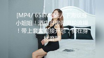 [MP4/ 658M] 新人下海纹身小姐姐！酒店开房两男轮流操！带上套套直接开怼，骑在身材磨屌