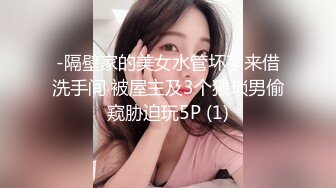 -隔壁家的美女水管坏了来借洗手间 被屋主及3个猥琐男偷窥胁迫玩5P (1)