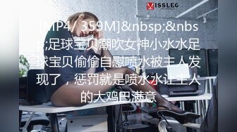 [MP4/ 359M]&nbsp;&nbsp;足球宝贝潮吹女神小水水足球宝贝偷偷自慰喷水被主人发现了，惩罚就是喷水水让主人的大鸡巴满意