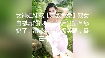 女神姐妹花【无敌兔兔】双女自慰玩的很嗨，假屌狂插互舔奶子，吊带丝袜顶级美腿，叠在一起扣穴