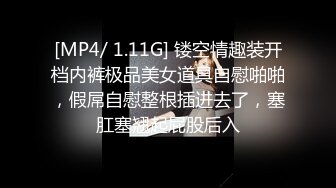 [MP4/ 1.11G] 镂空情趣装开档内裤极品美女道具自慰啪啪，假屌自慰整根插进去了，塞肛塞翘起屁股后入