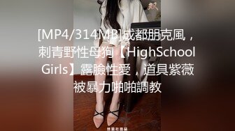 [MP4/314MB]成都朋克風，刺青野性母狗【HighSchoolGirls】露臉性愛，道具紫薇被暴力啪啪調教